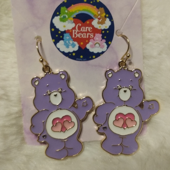 Care Bears Jewelry - Care Bears Harmony Bear Purple Dangle Earrings